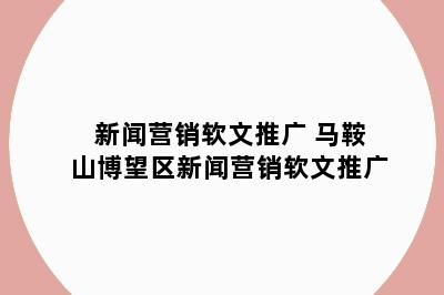 新闻营销软文推广 马鞍山博望区新闻营销软文推广